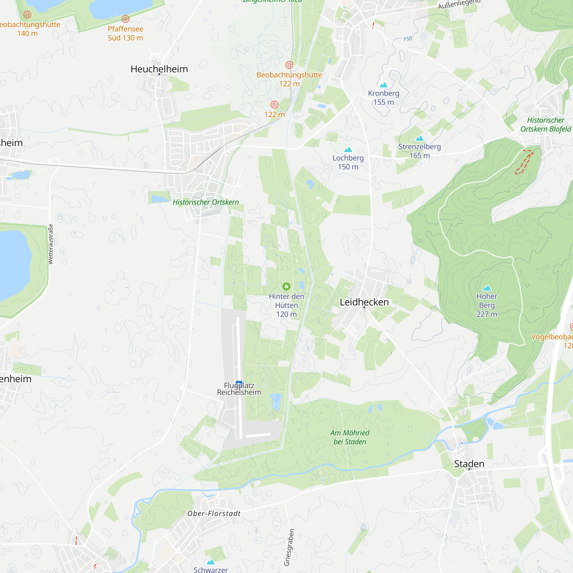 Hinter den Hütten map
