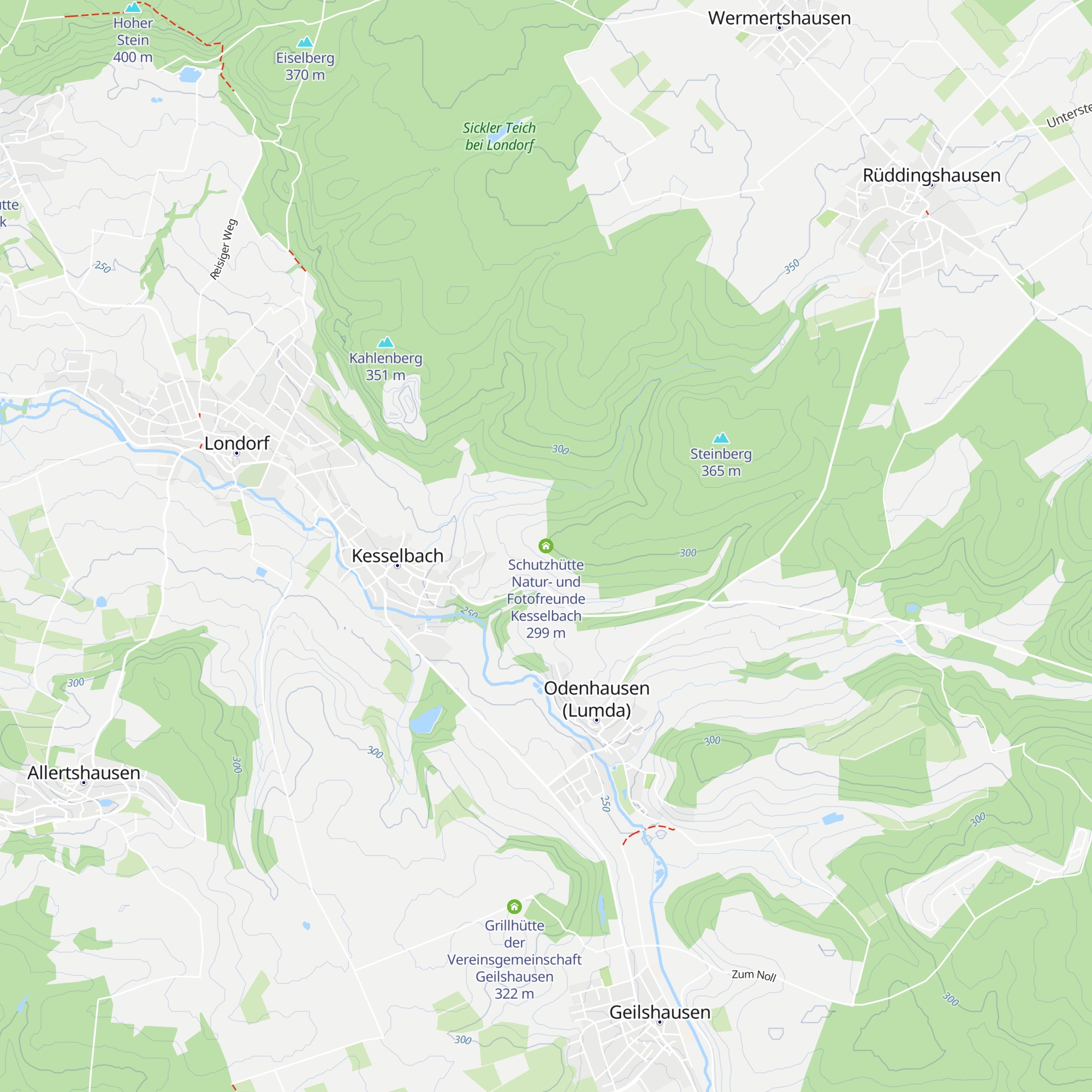 Schutzhütte Natur- und Fotofreunde Kesselbach map