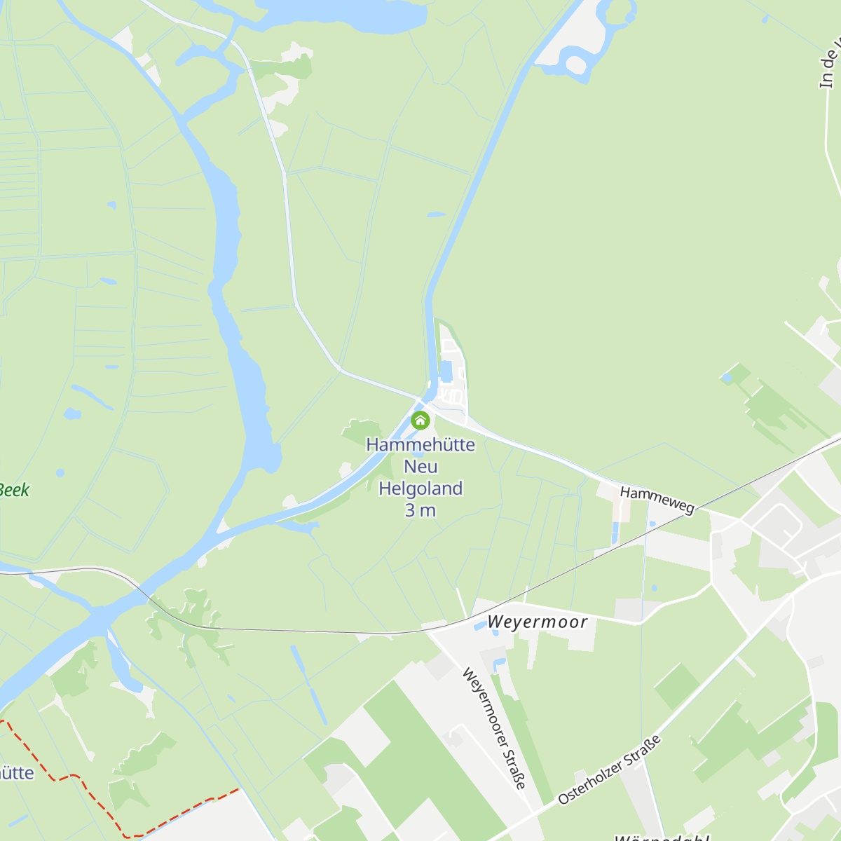 Hammehütte Neu Helgoland map