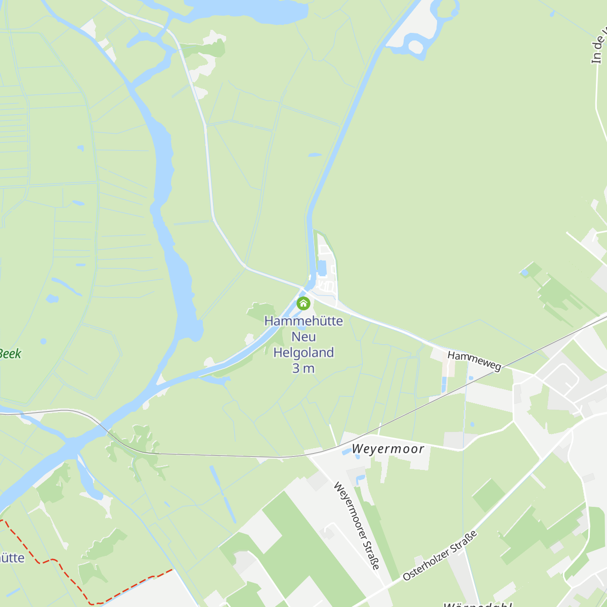 Hammehütte Neu Helgoland map