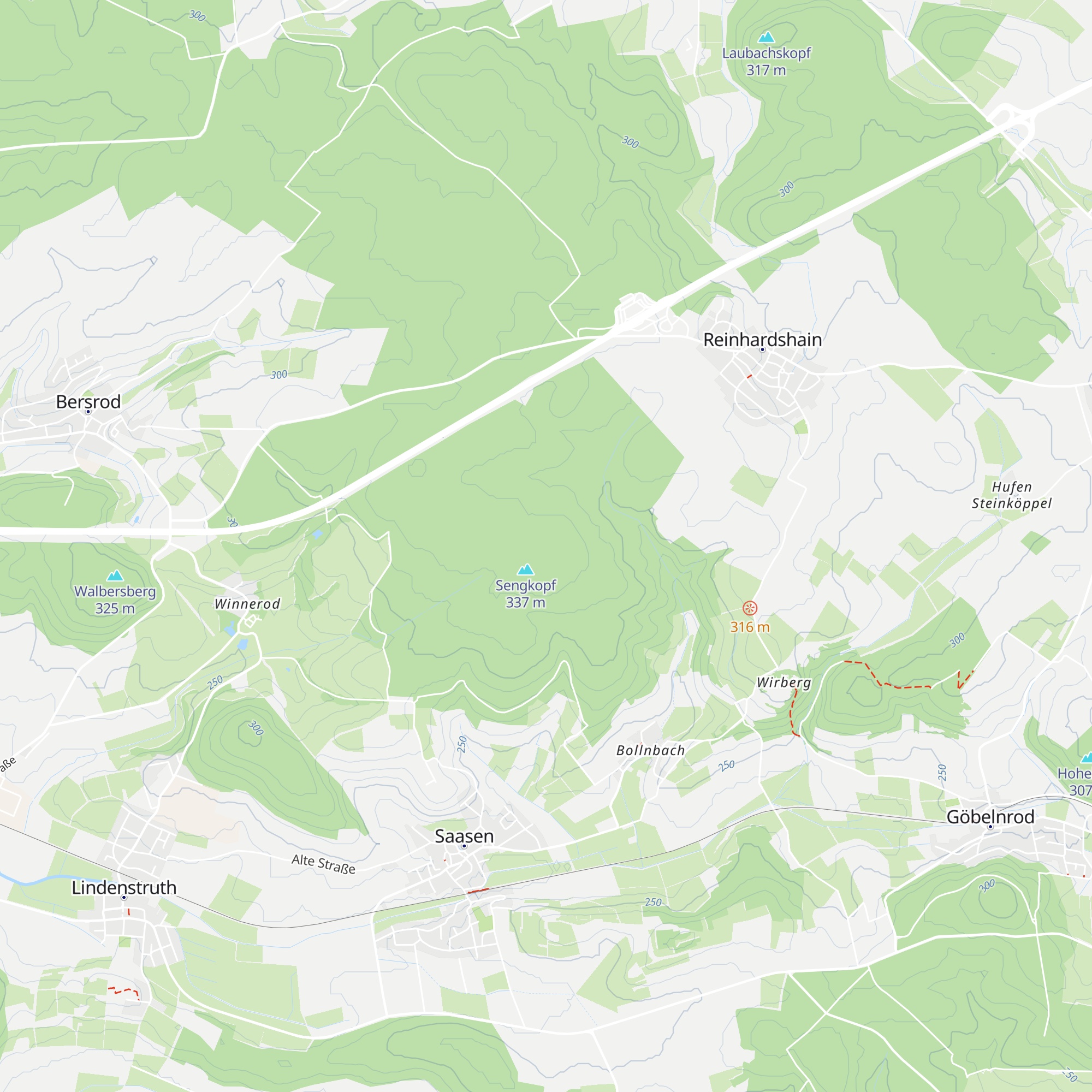 Waldhütte map