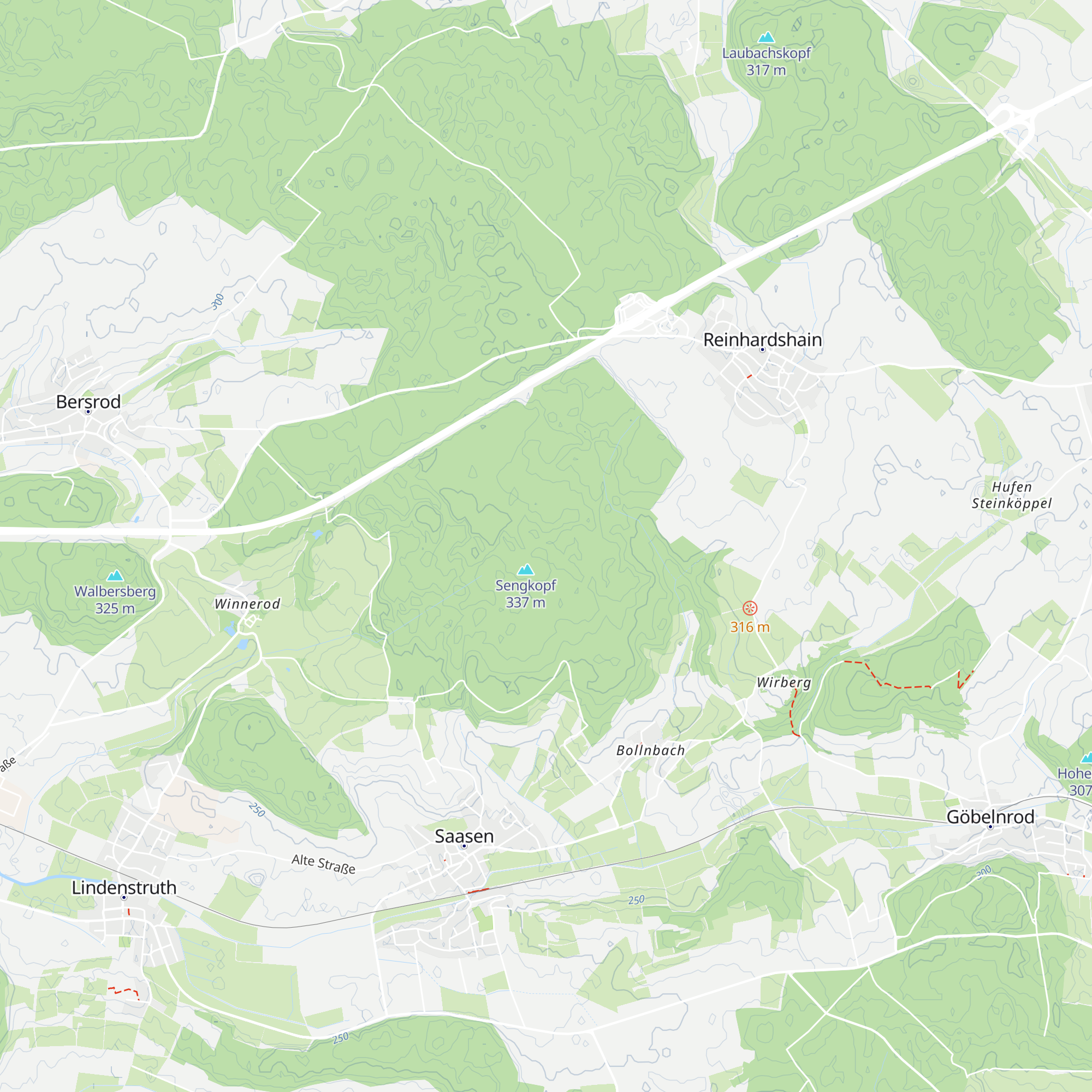 Waldhütte map
