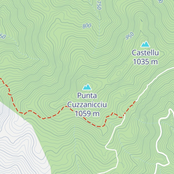 Map of Punta Cuzzanicciu