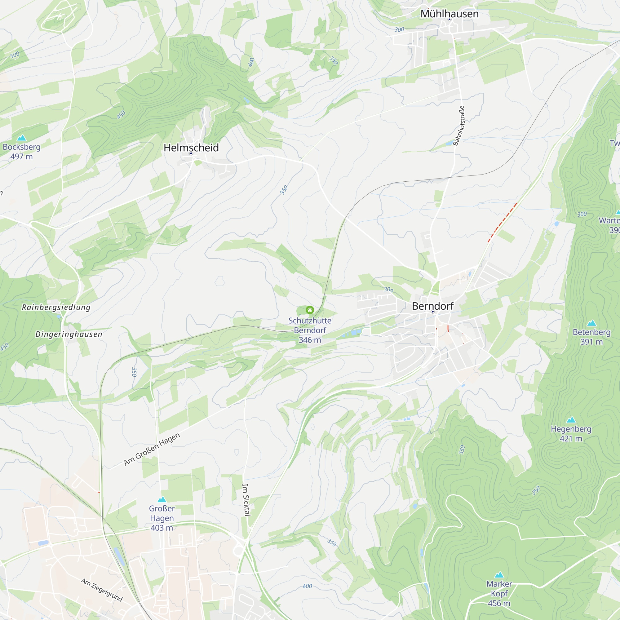 Schutzhütte Berndorf map
