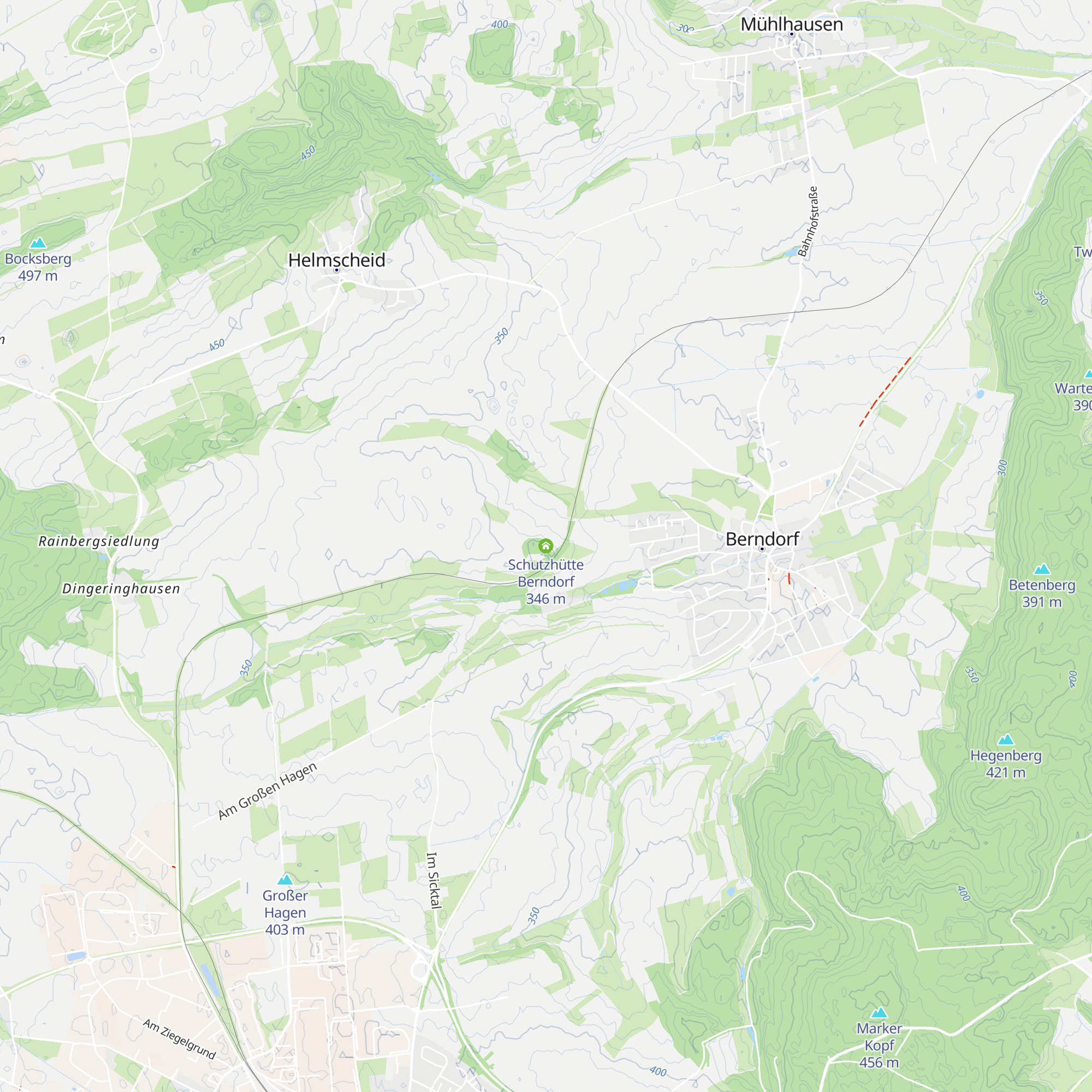 Schutzhütte Berndorf map