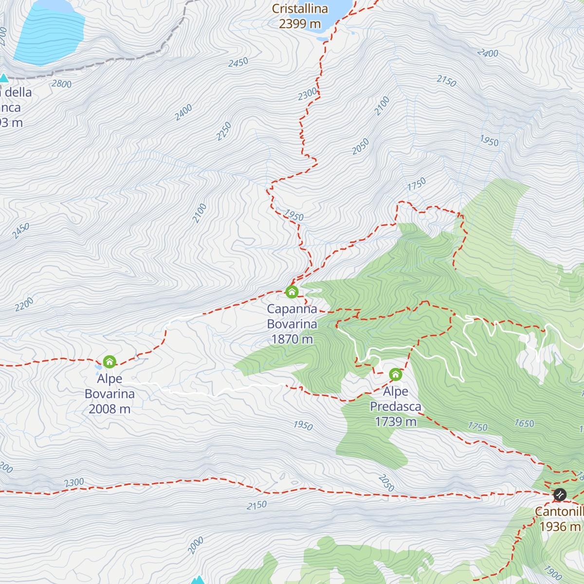 Capanna Bovarina map