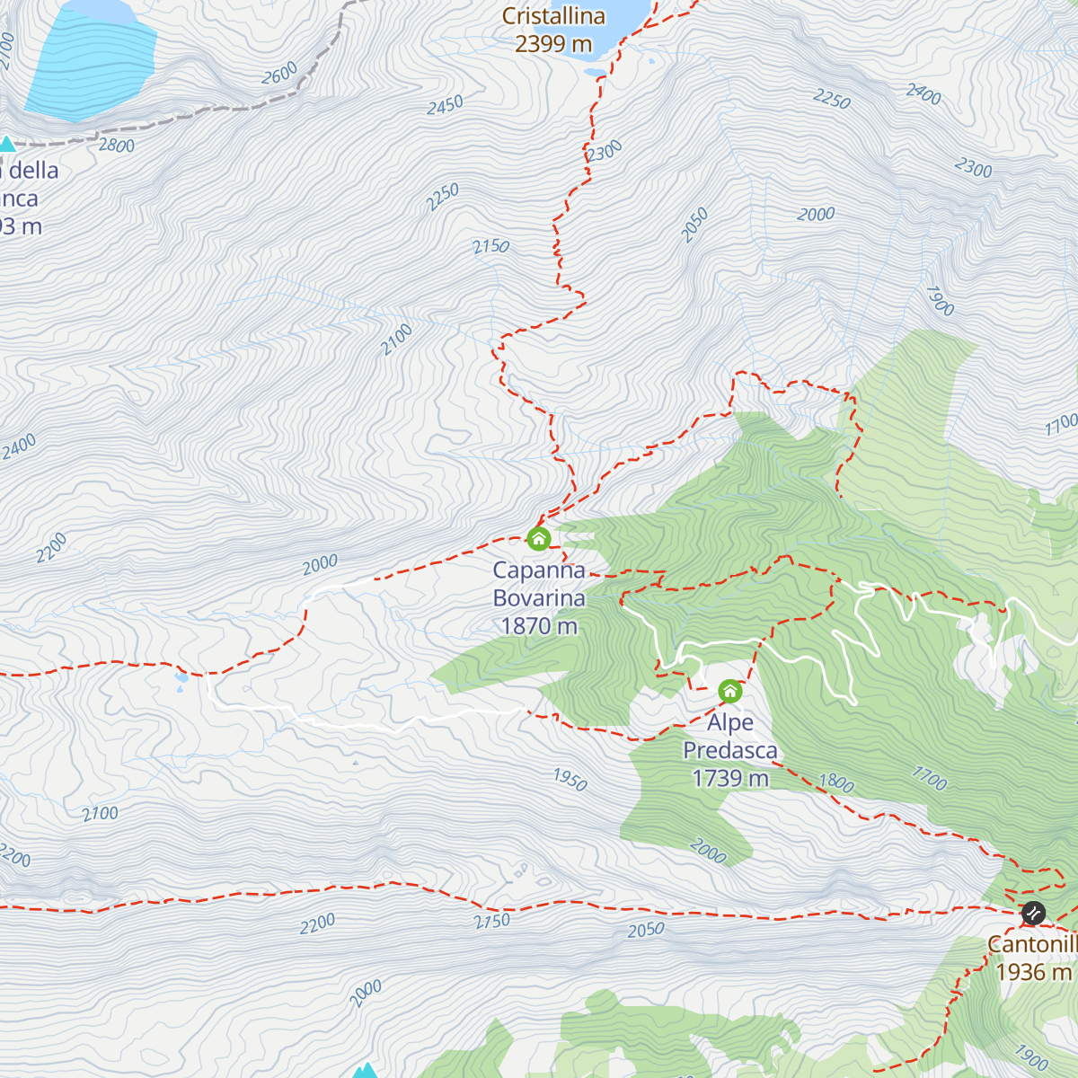 Capanna Bovarina map