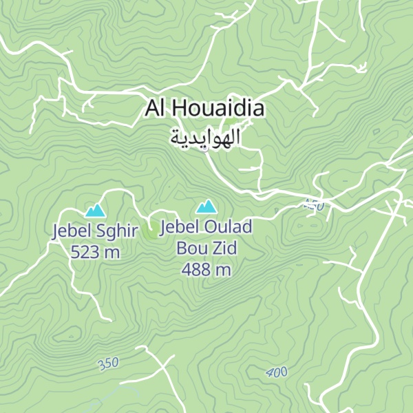 Map of Jebel Oulad Bou Zid