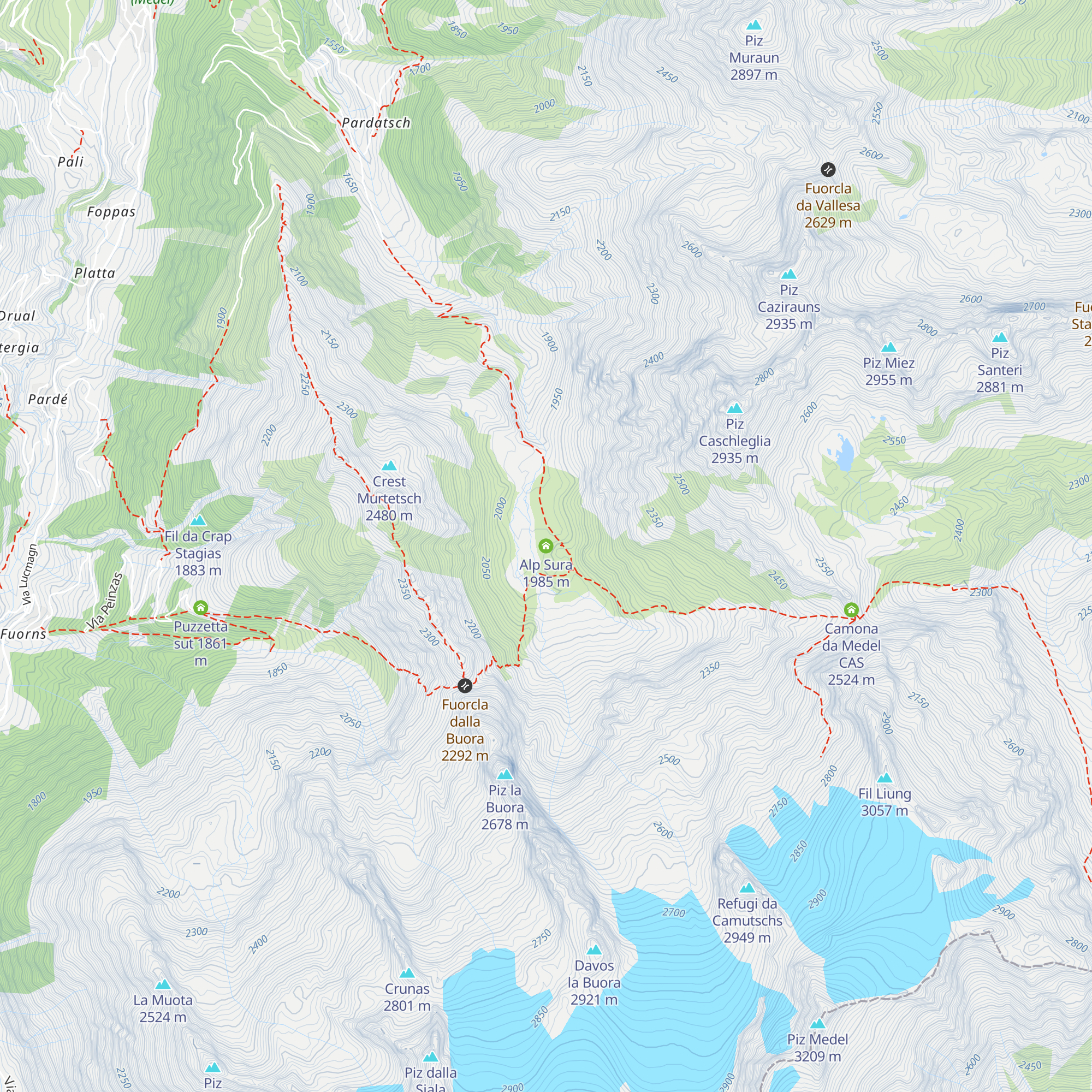 Alp Sura map