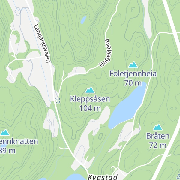 Map of Kleppsåsen
