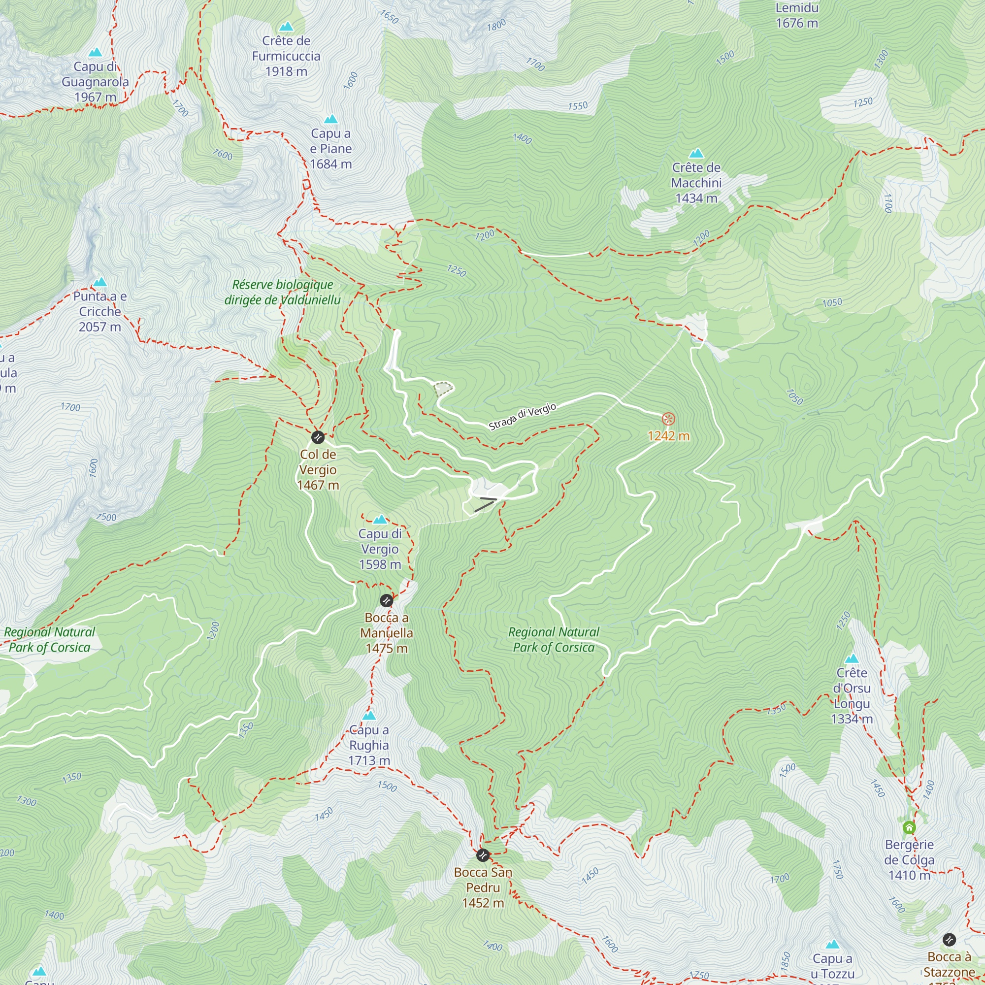 Castel De Vergio map