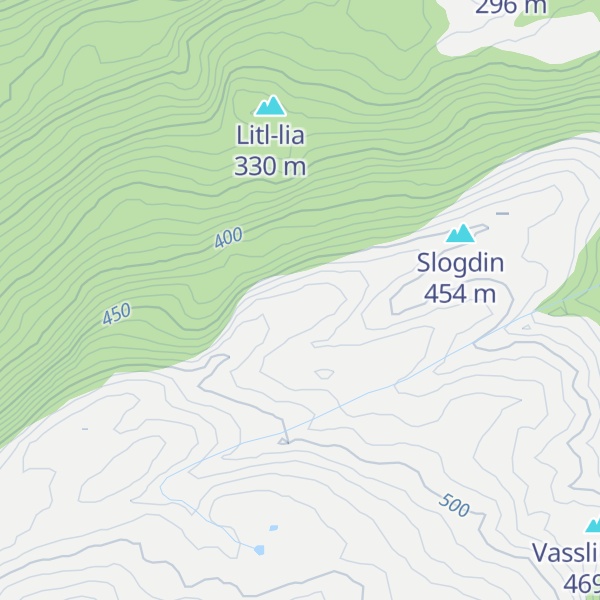 Map of Kvitbergsdalshaugen