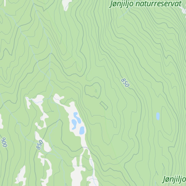 Map of Tjønnmyrhaugen