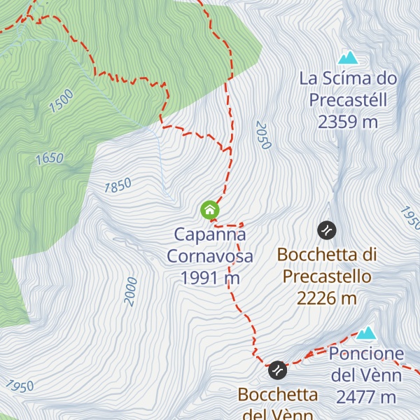 Map of Capanna Cornavosa