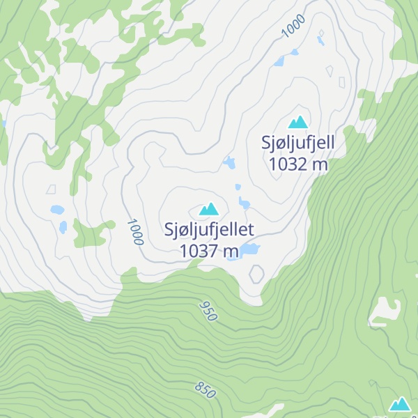 Map of Sjøljufjellet
