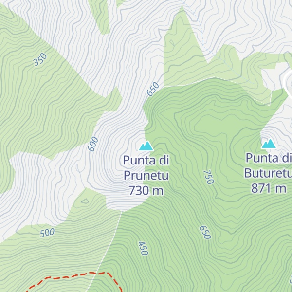 Map of Punta di Prunetu