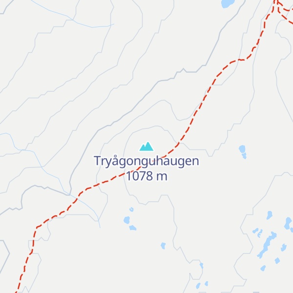 Map of Tryågonguhaugen