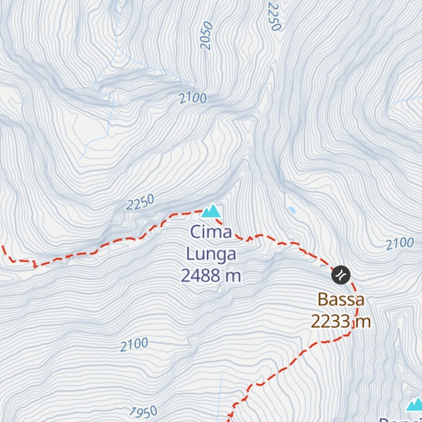Map of Cima Lunga