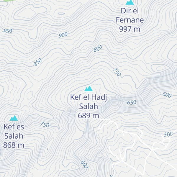 Map of Kef el Hadj Salah