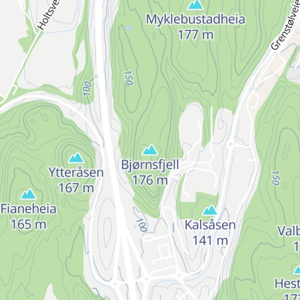 Map of Bjørnsfjell