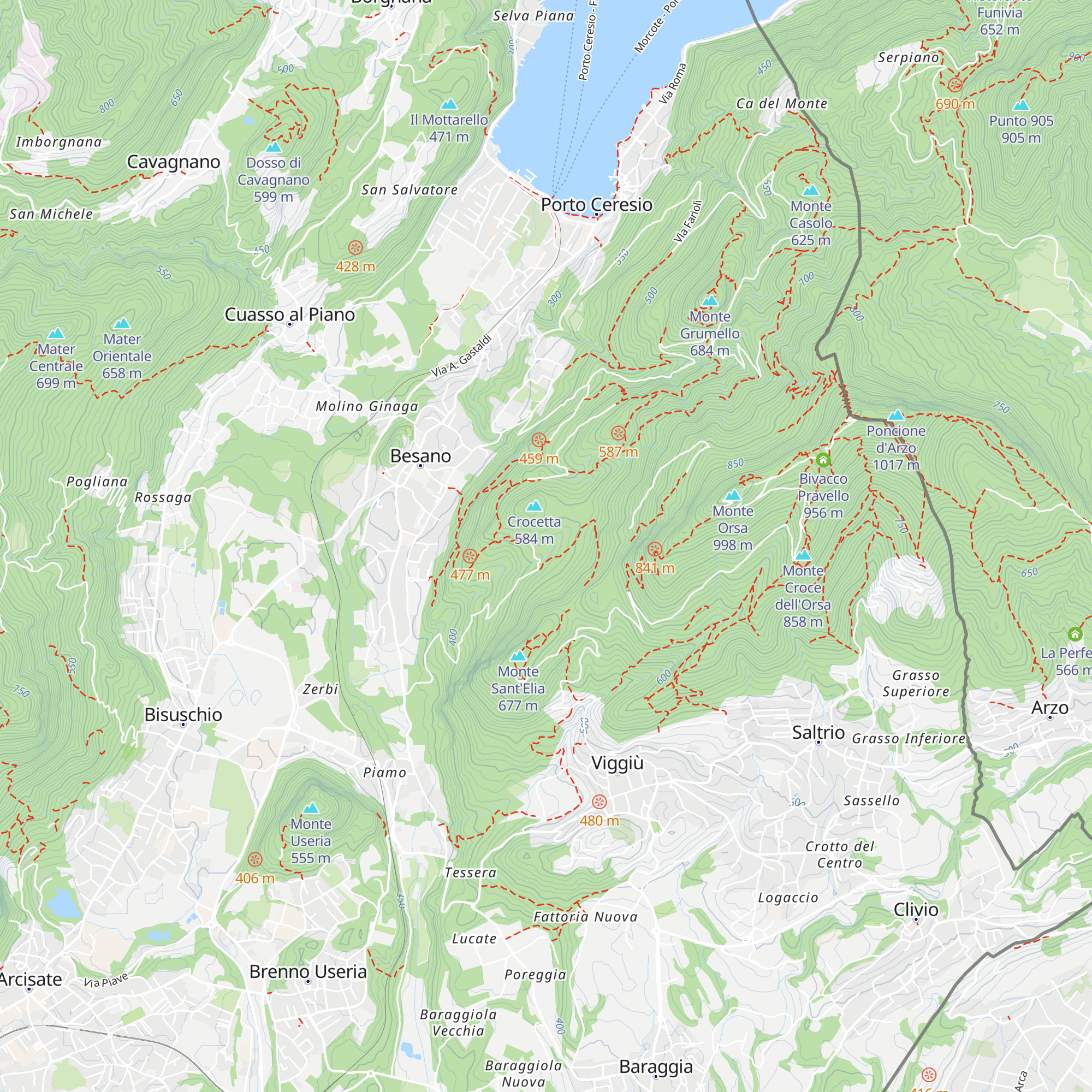 Rifugio Gelindo map