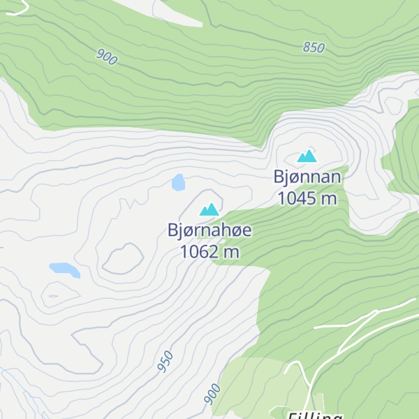 Map of Bjørnahøe