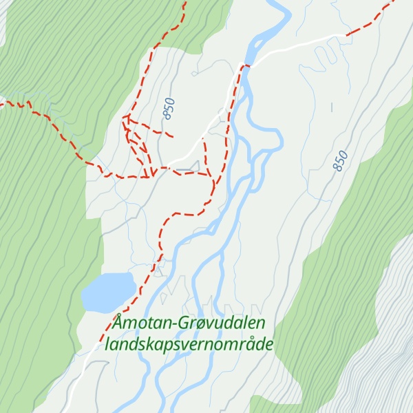 Map of Grøvudalshytta