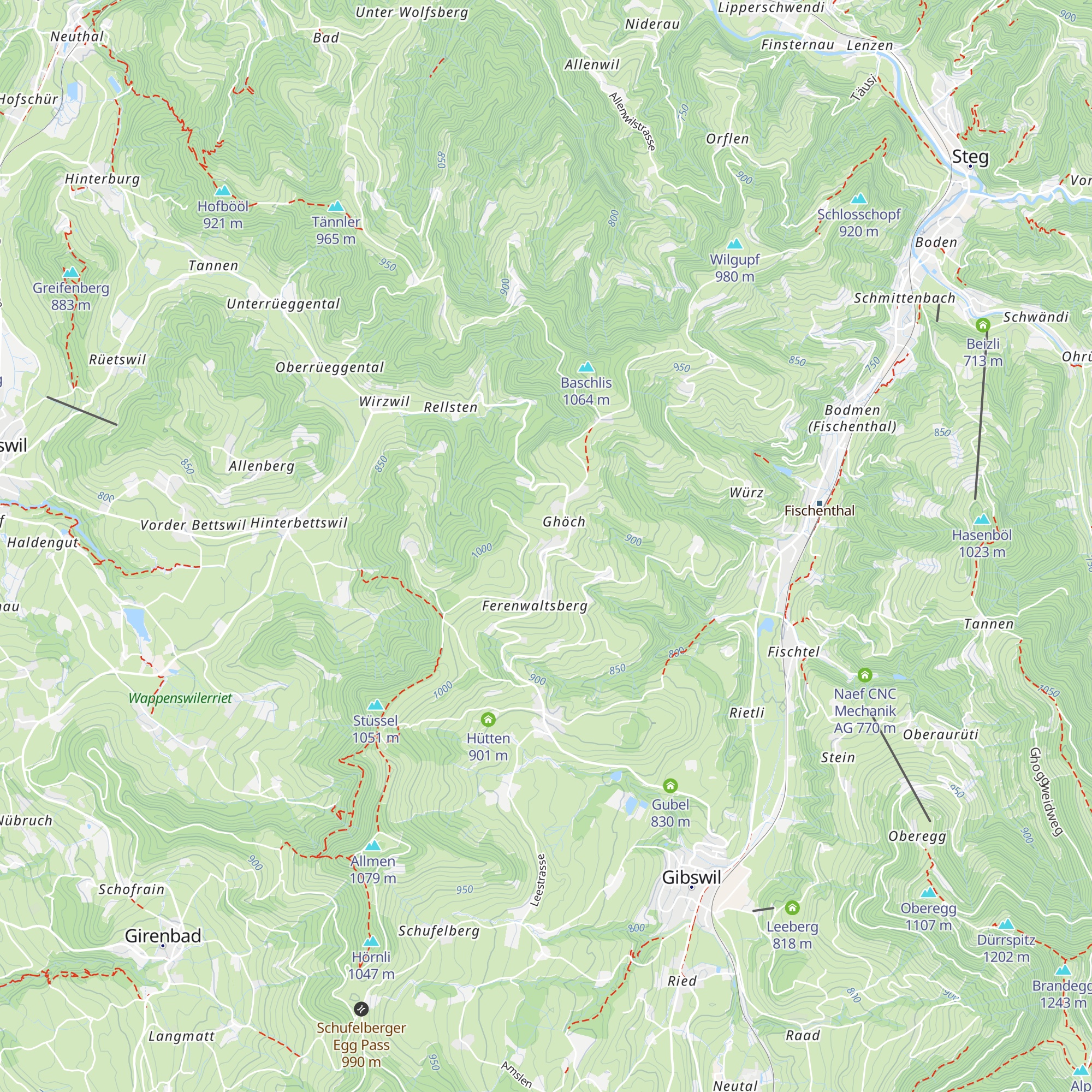 Berg Ghöch map