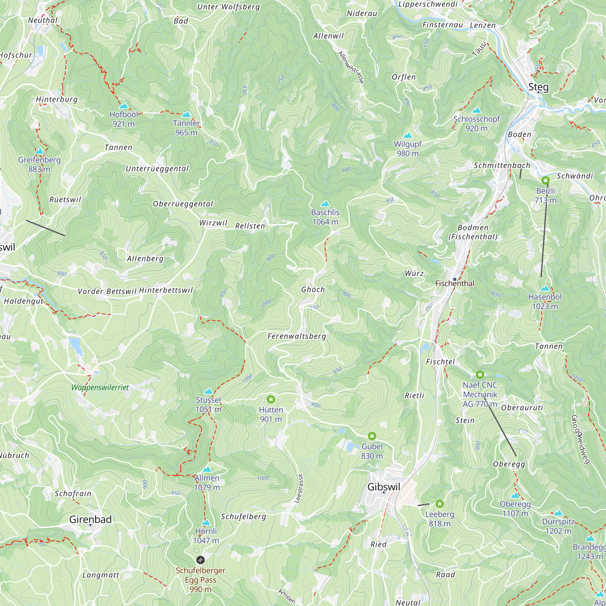 Berg Ghöch map