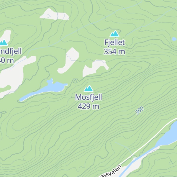 Map of Mosfjell