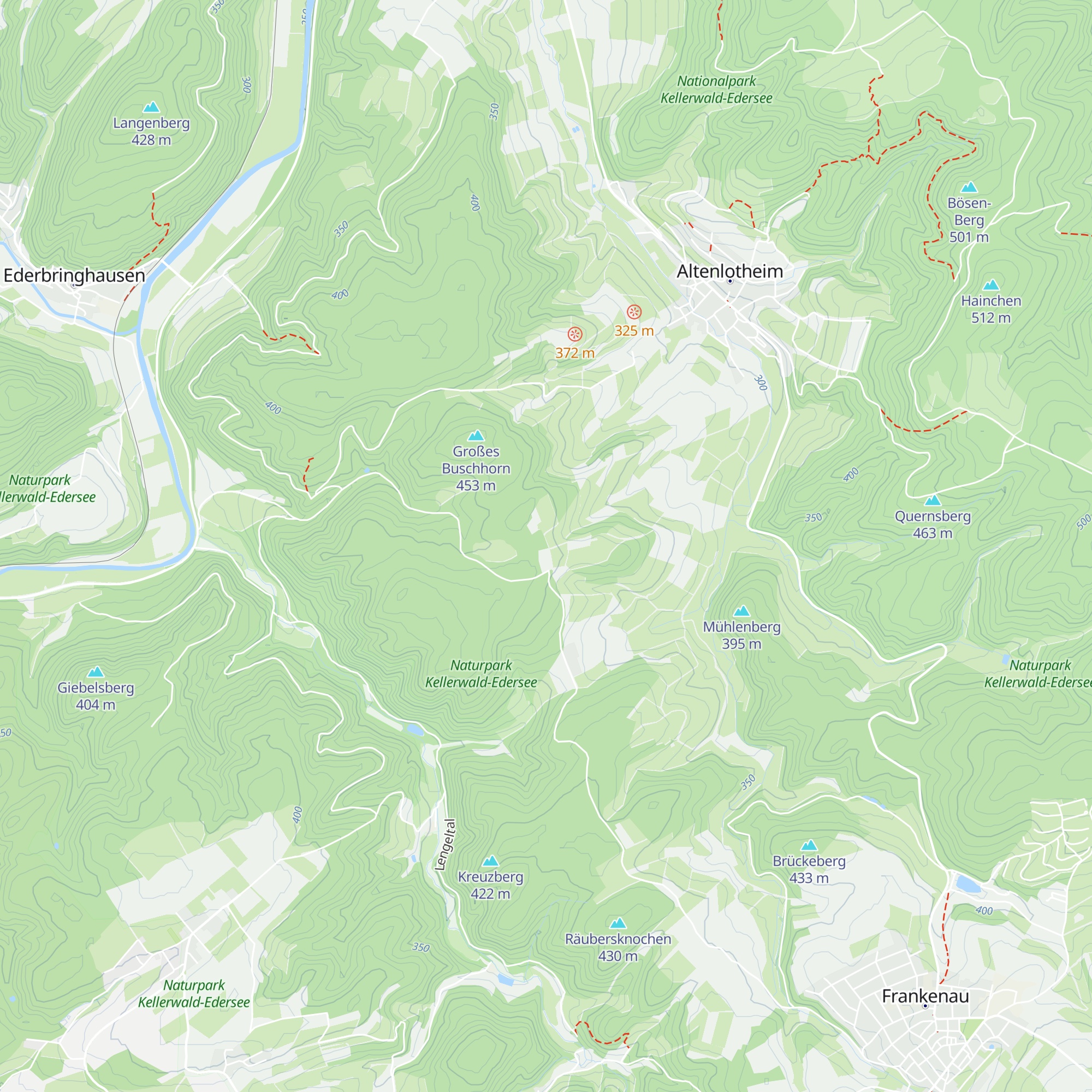 Panorama Hütte Altenlotheim map