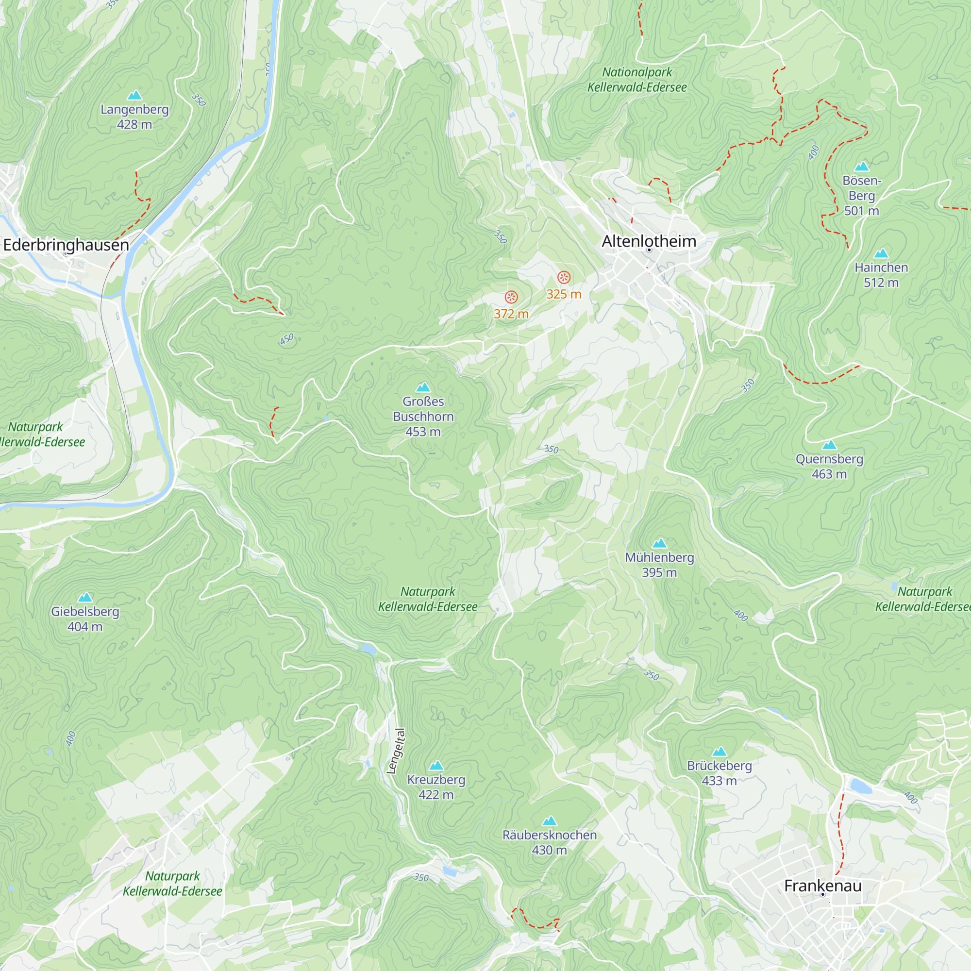 Panorama Hütte Altenlotheim map