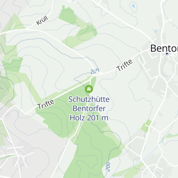 Map of Schutzhütte Bentorfer Holz