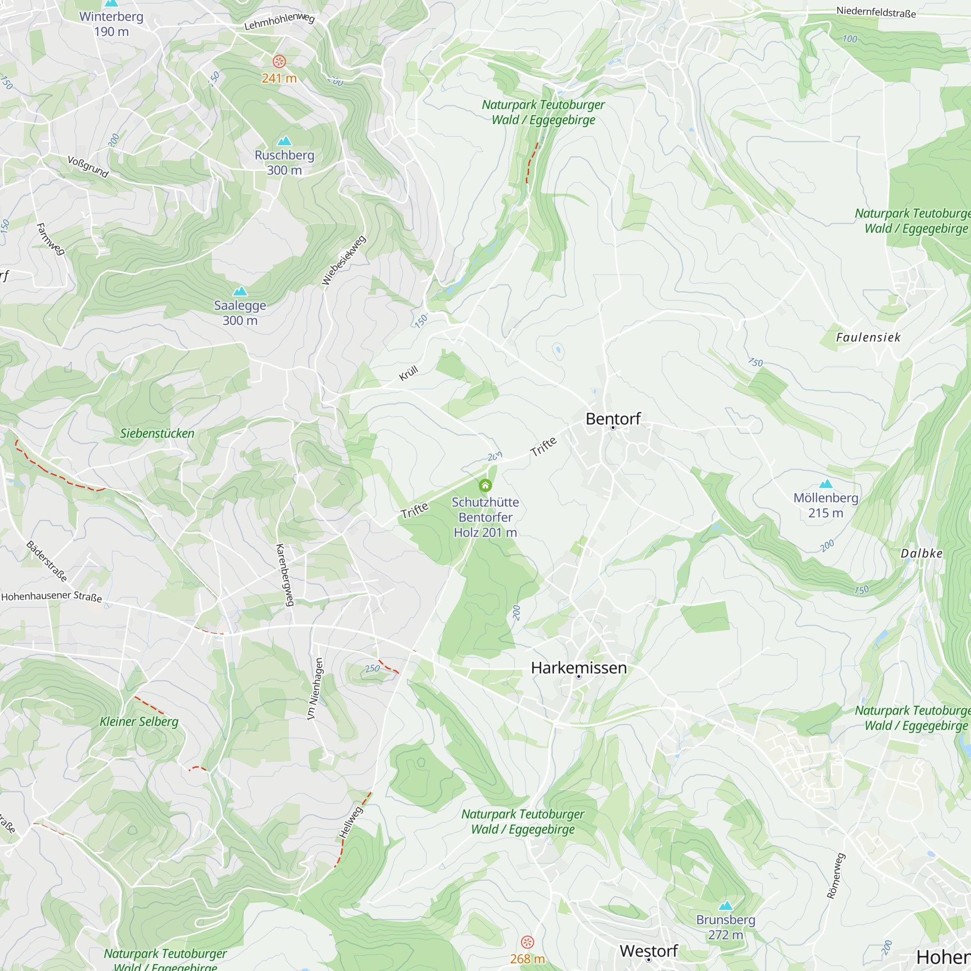 Schutzhütte Bentorfer Holz map