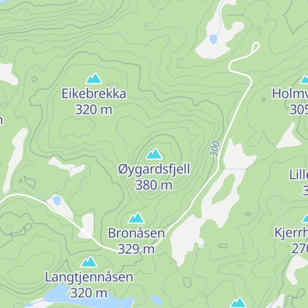 Map of Øygardsfjell