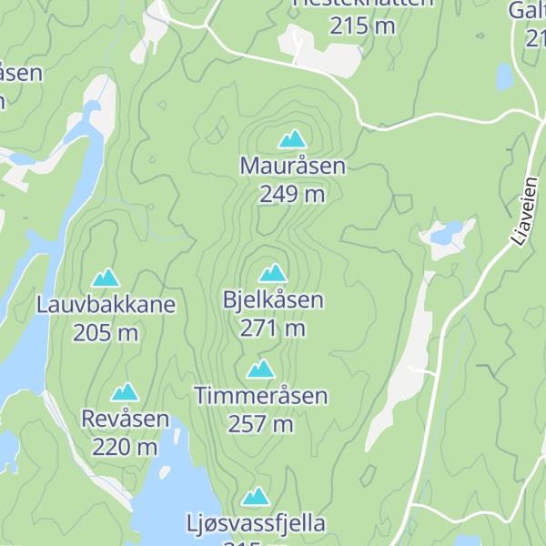 Map of Bjelkåsen