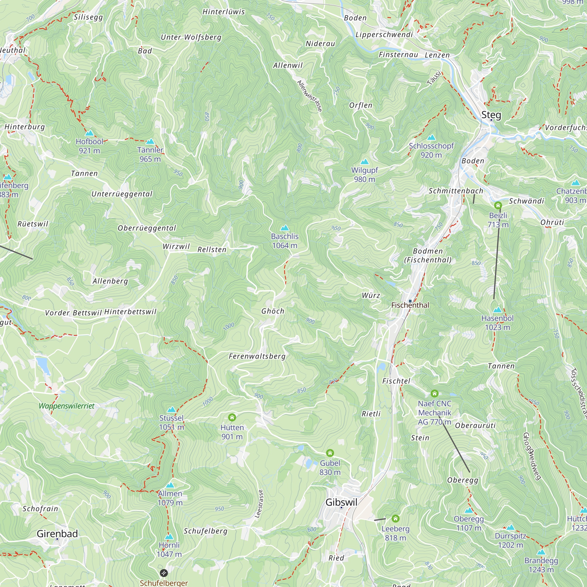 Naturfreundehaus Waldeggli map