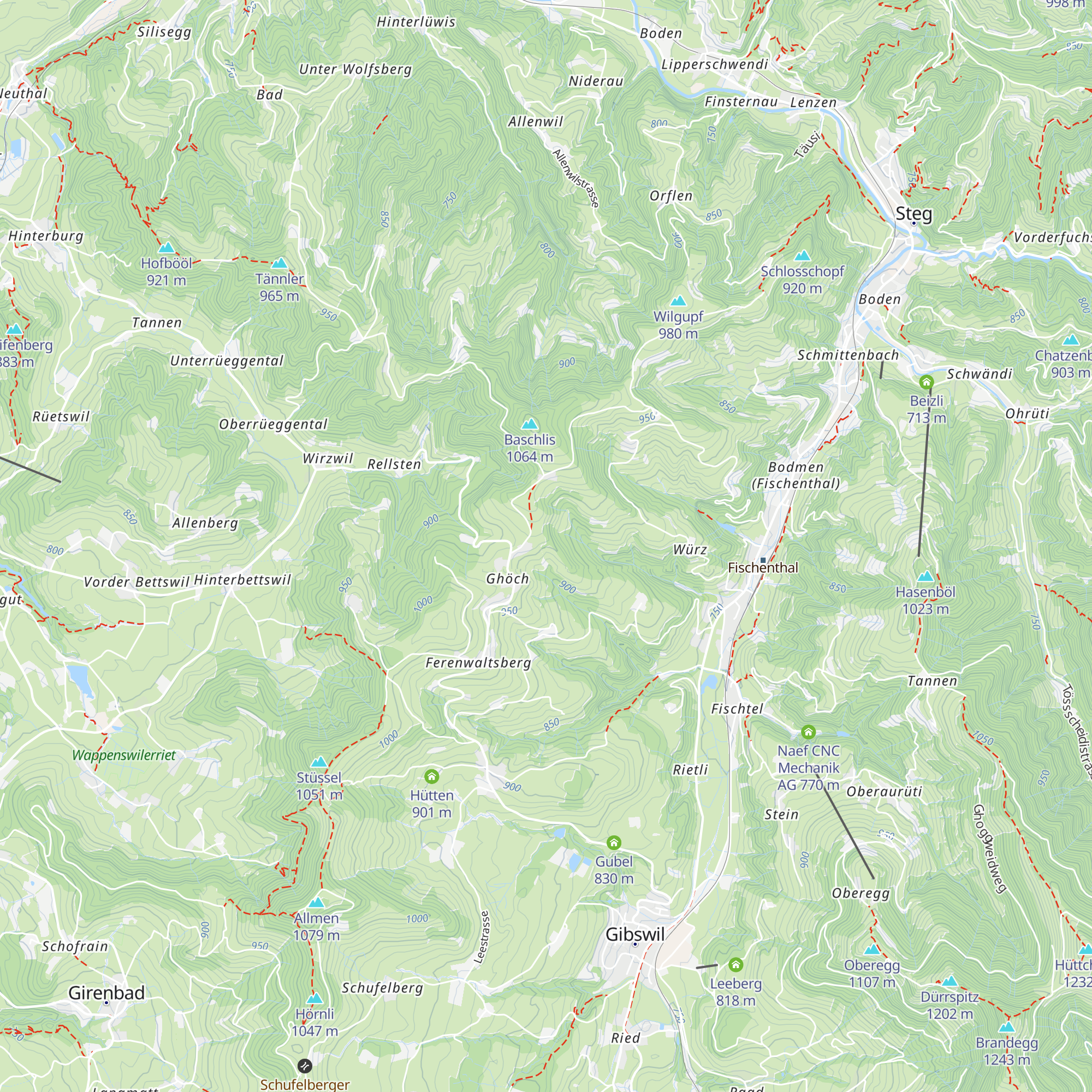 Naturfreundehaus Waldeggli map