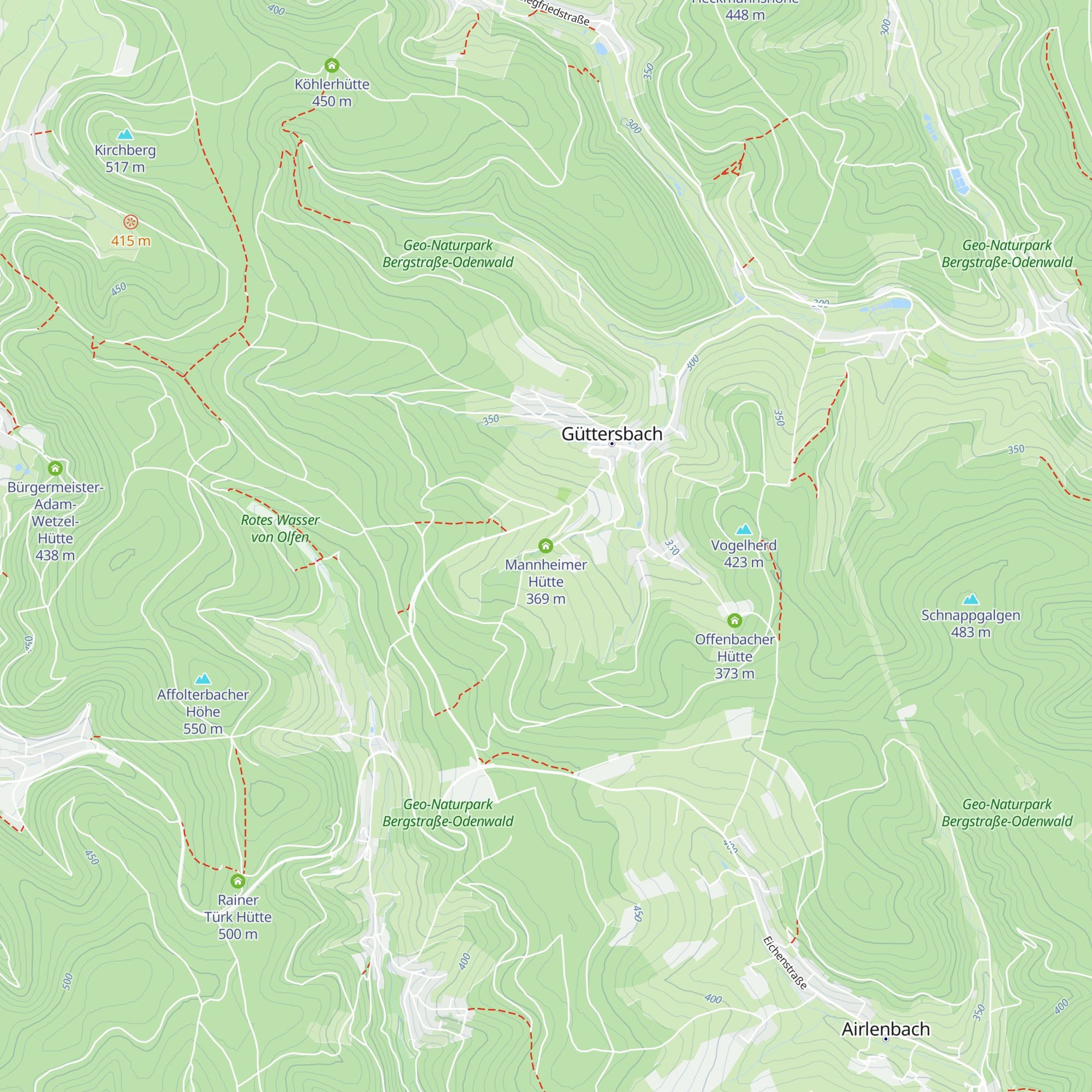 Mannheimer Hütte map
