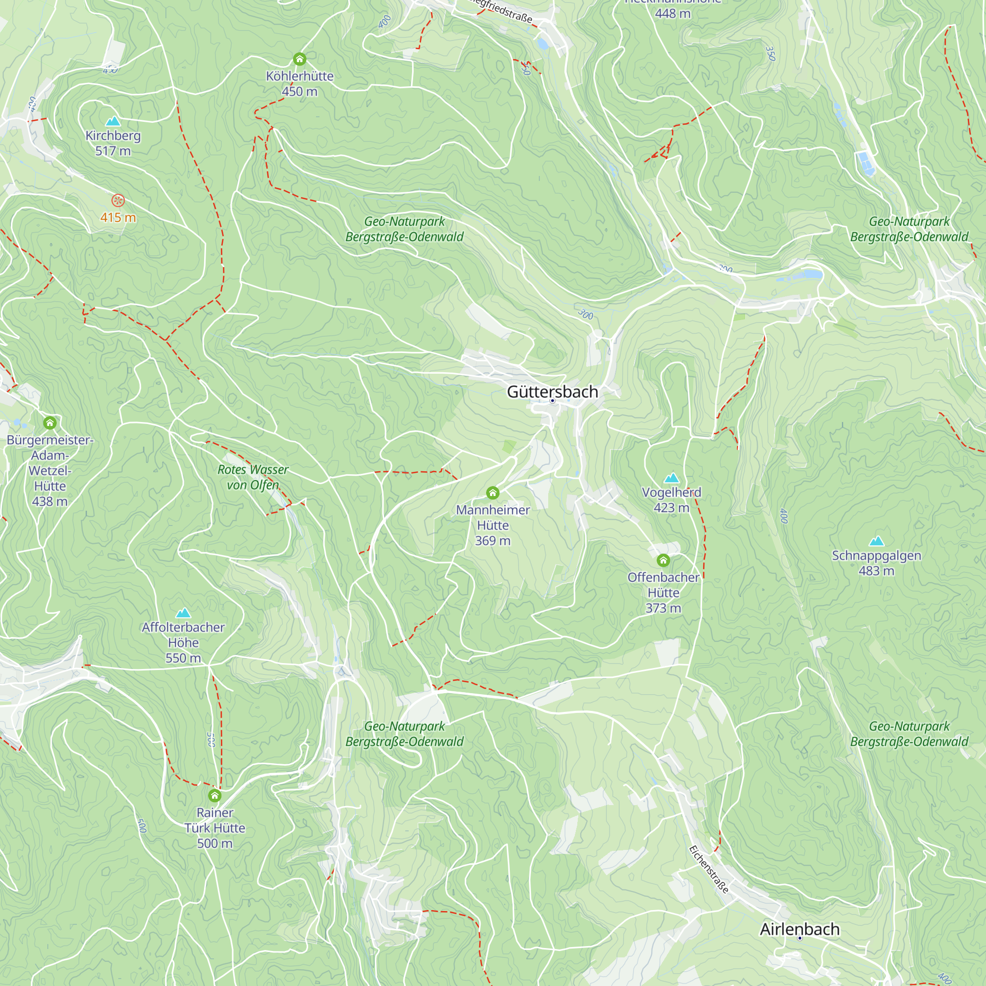 Mannheimer Hütte map