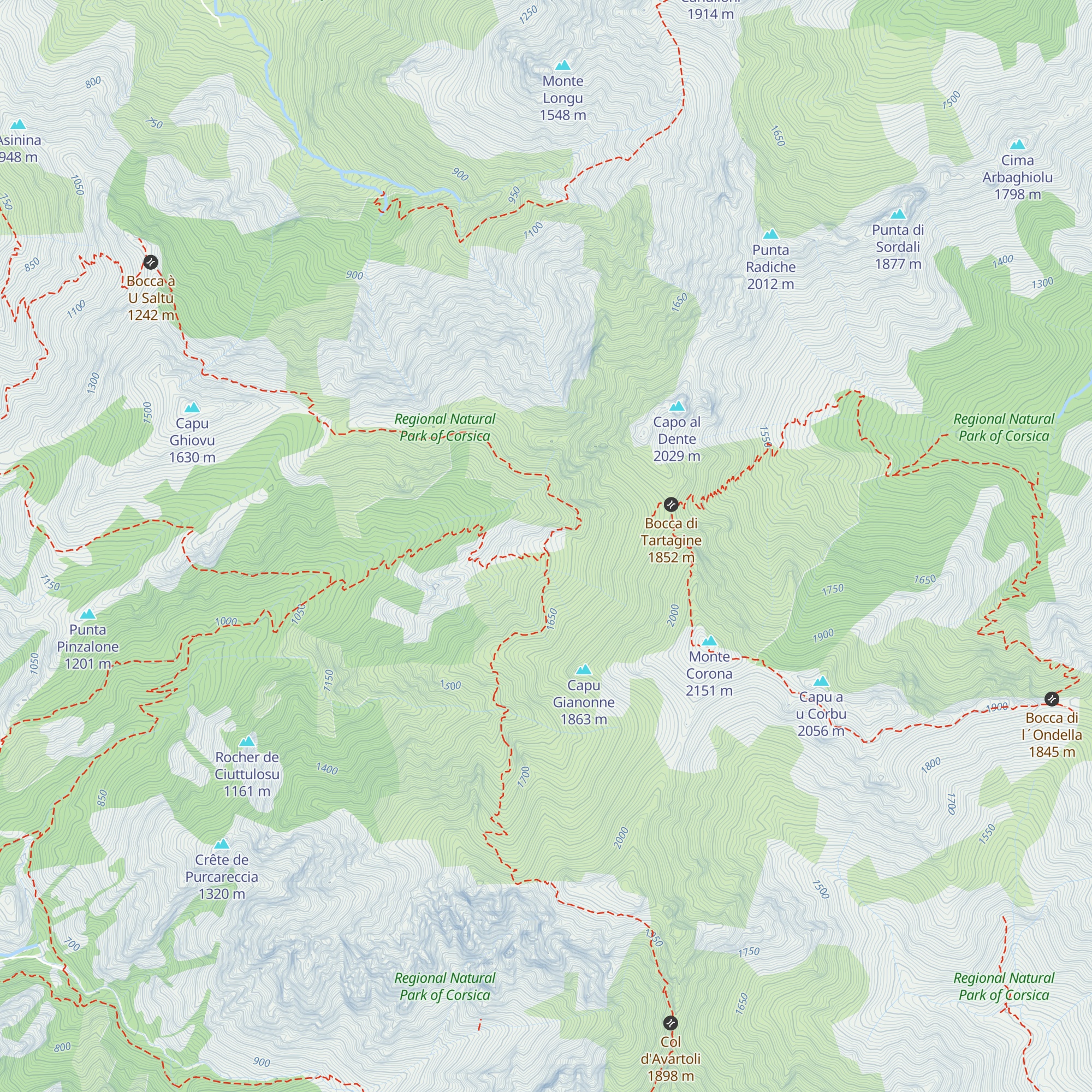 Refuge de l´Ortu di u Piobbu map