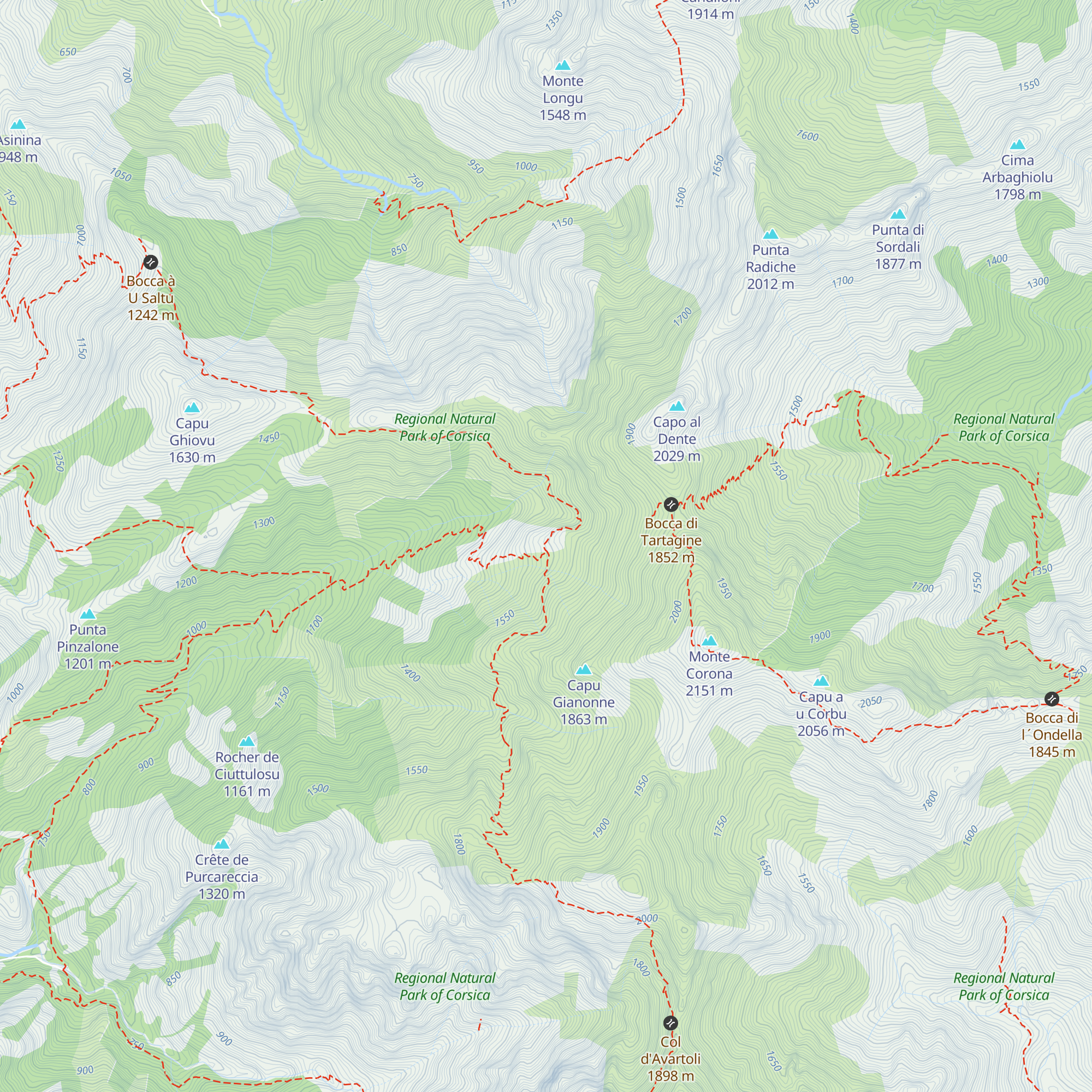 Refuge de l´Ortu di u Piobbu map