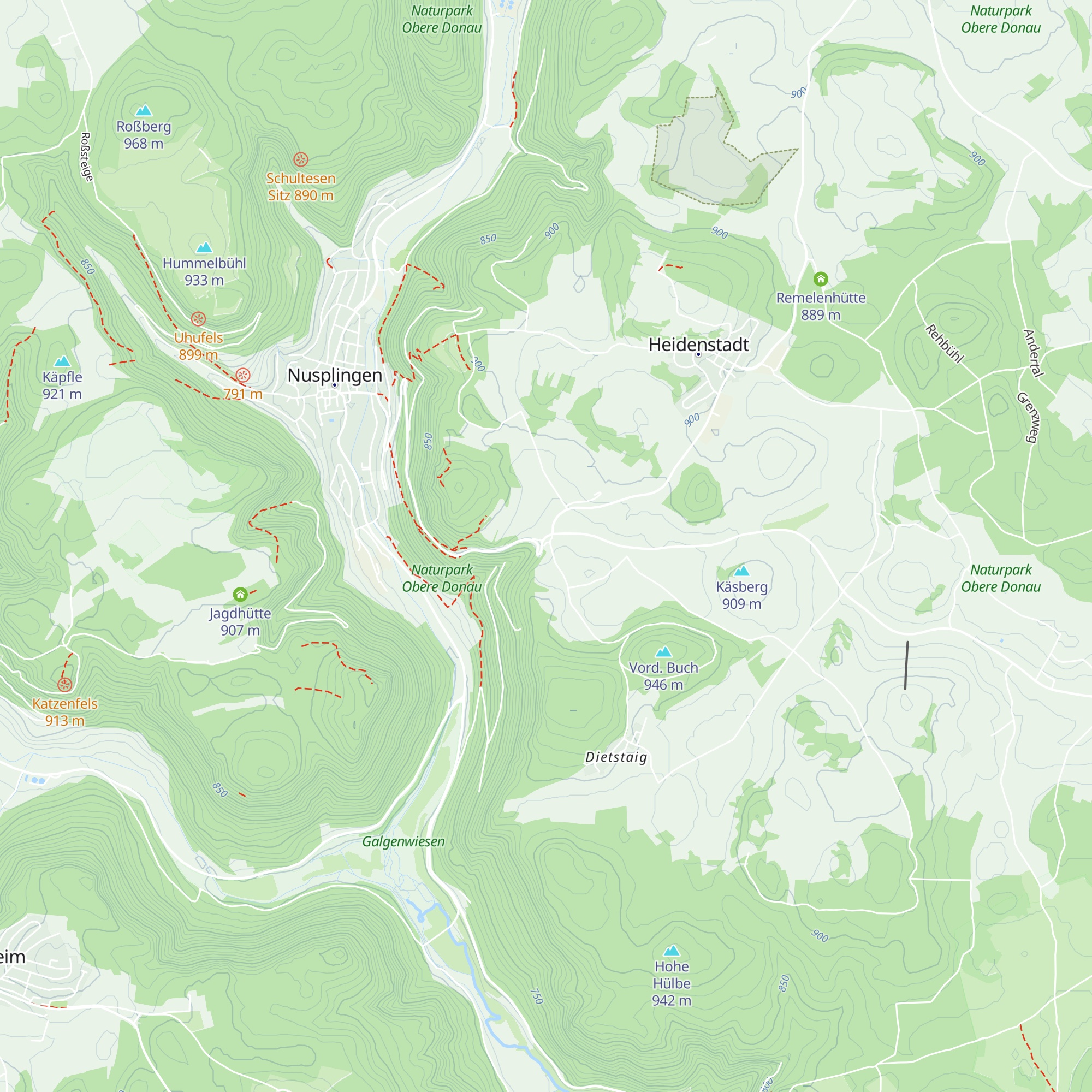 Wanderheim Nusplinger Hütte map