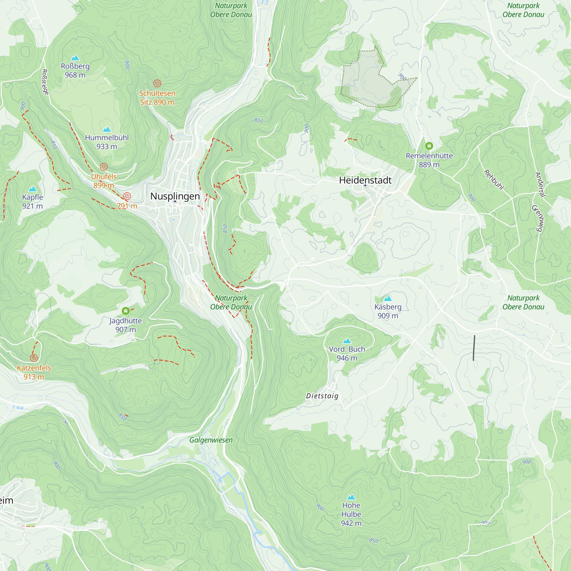 Wanderheim Nusplinger Hütte map