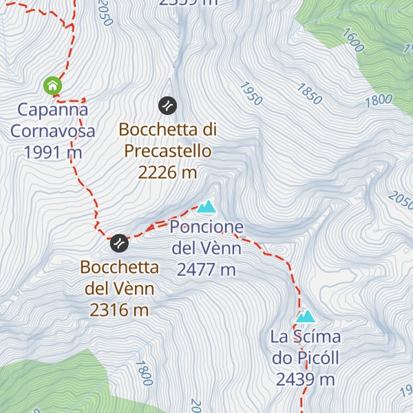 Map of Poncione del Vènn