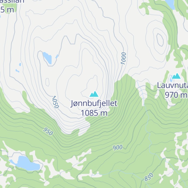 Map of Jønnbufjellet