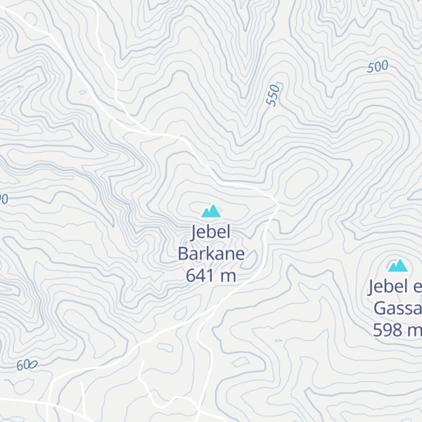 Map of Jebel Barkane
