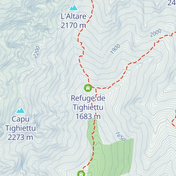 Map of Refuge de Tighiettu