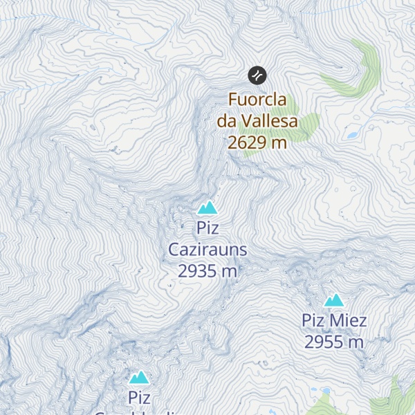 Map of Piz Cazirauns