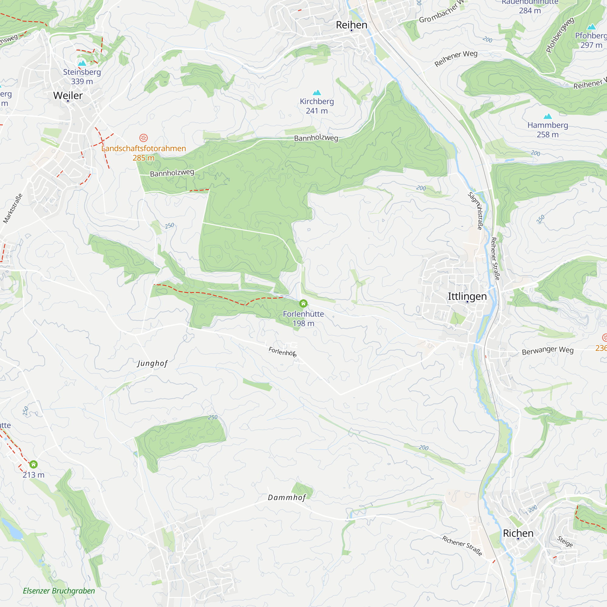 Forlenhütte map
